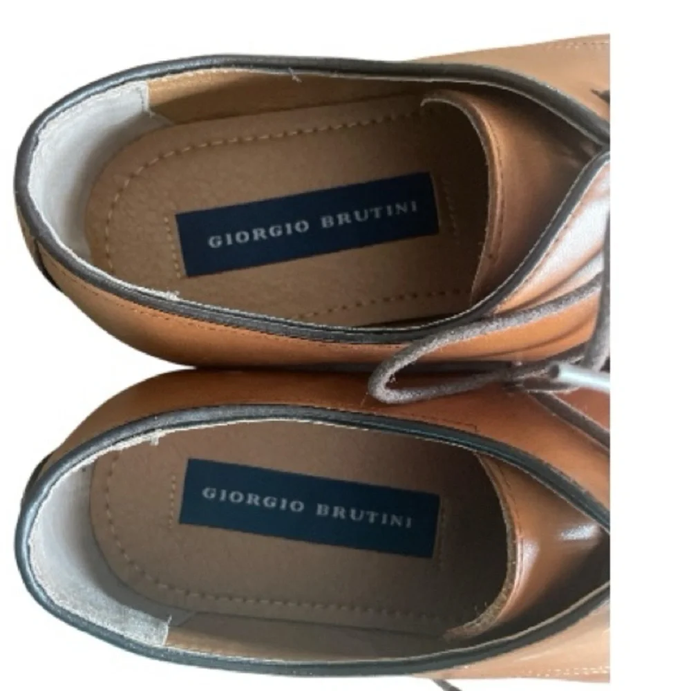 Giorgio Brutini Brown Leather Oxfords